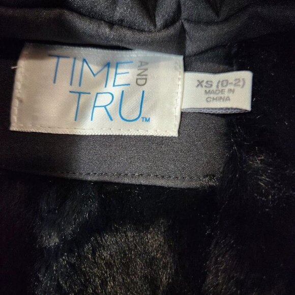 Time and Tru Women's Heavyweight Anorak Jacket in Black - Size XS - Picture 8 of 10
